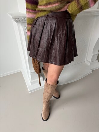 Janine skirt red brown