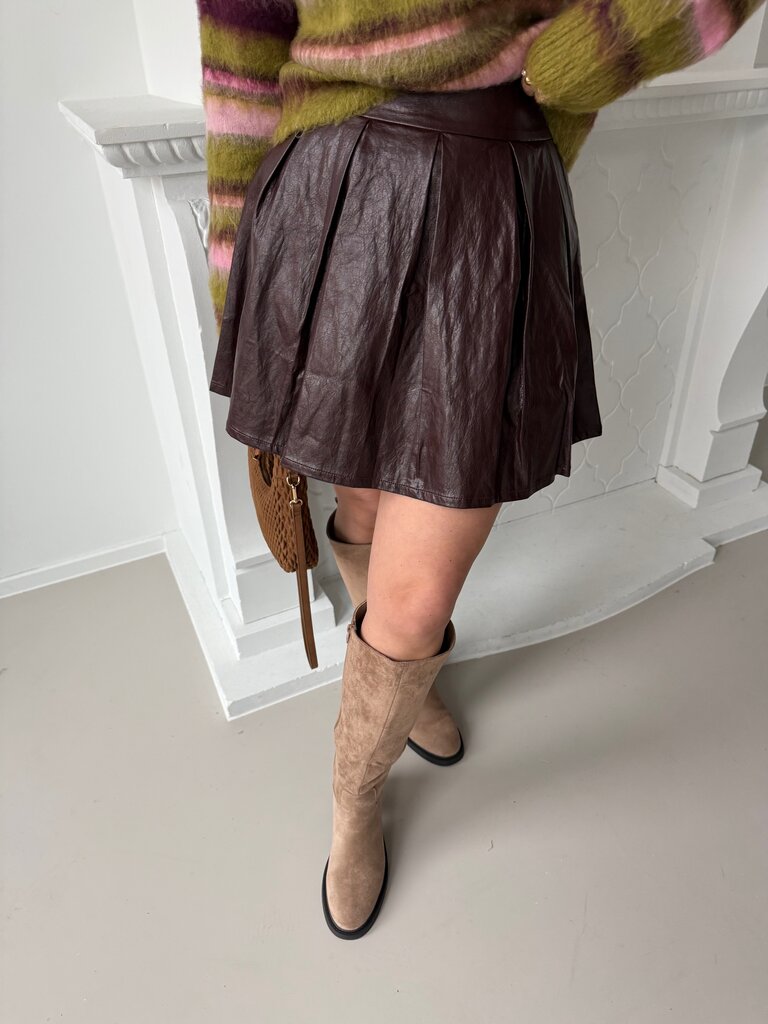 Janine skirt red brown