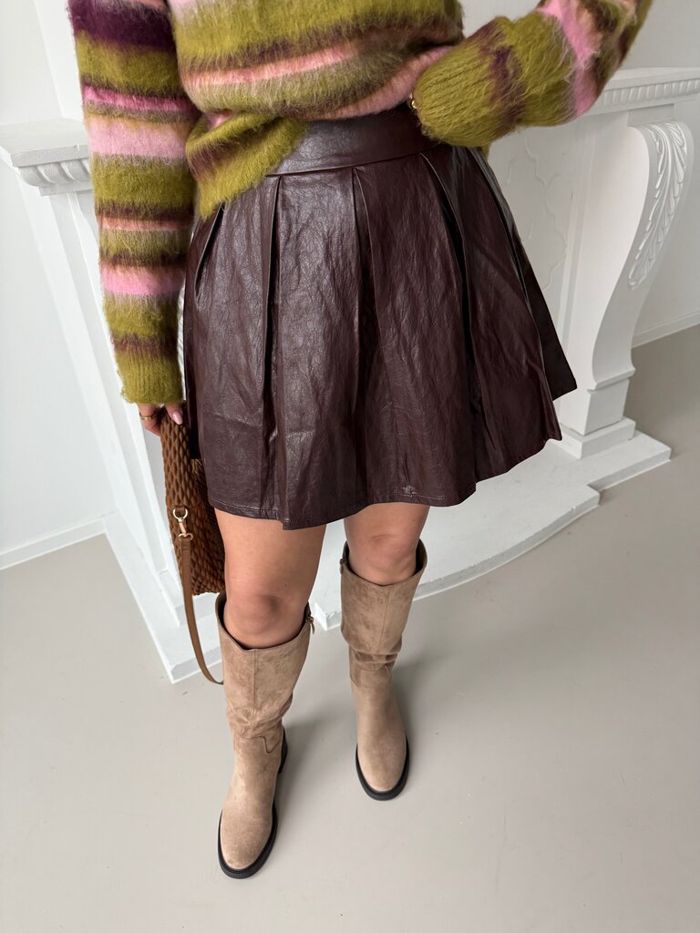 Janine skirt red brown
