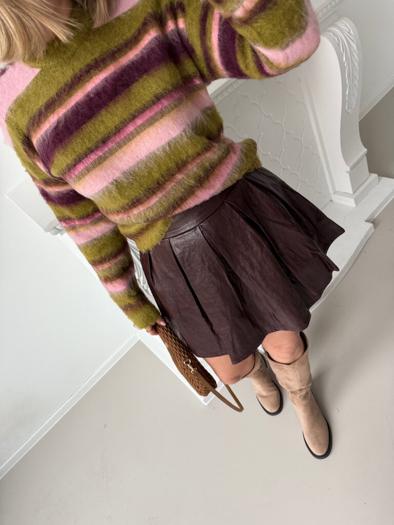 Janine skirt red brown