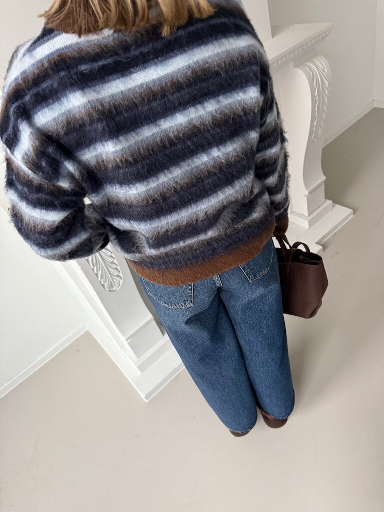 Calista knit blue/brown