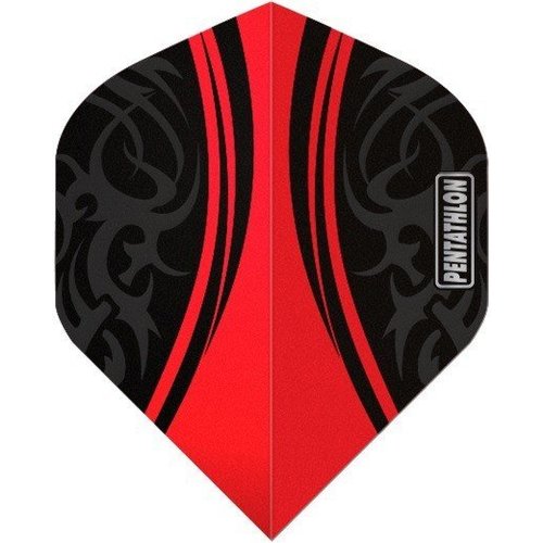 Pentathlon Pentathlon Tribal Clear Red - Dart Flights