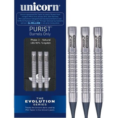 Unicorn Purist Evolution Phase 3 Curve Natural 90% Softdarts