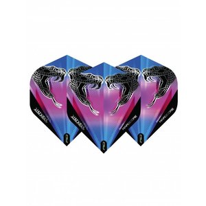 Red Dragon Peter Wright Hardcore Snakebite Flight Black Transparent - Dart Flights