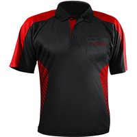 Harrows Vivid Dartshirt Black & Fire Red 