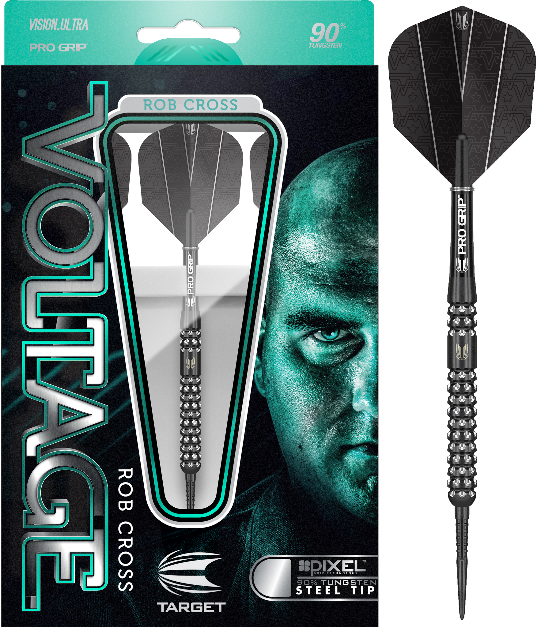 Target Rob Cross Pixel Black 90% - Dartshopper.de