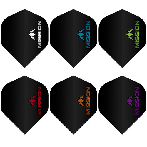 Mission Mission Logo Std NO2 Black & Grey - Dart Flights