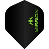 Mission Mission Logo Std NO2 Black & Green - Dart Flights