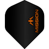 Mission Mission Logo Std NO2 Black & Orange - Dart Flights