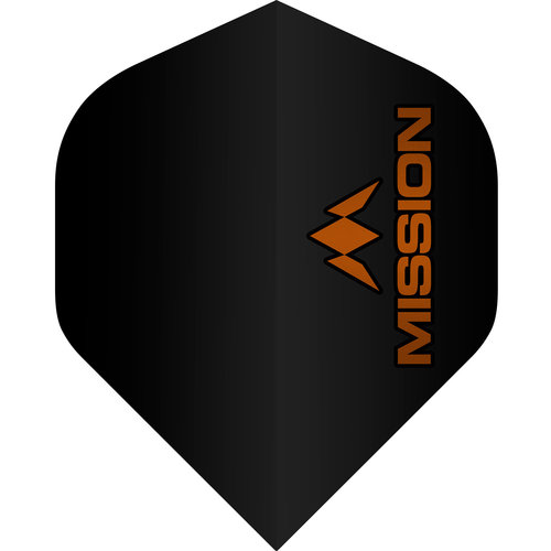 Mission Mission Logo Std NO2 Black & Orange - Dart Flights