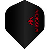 Mission Mission Logo Std NO2 Black & Red - Dart Flights