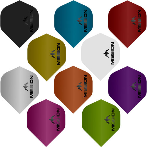 Mission Mission Logo Std NO2 Matte Black - Dart Flights