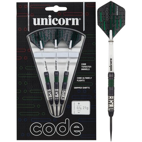 Unicorn Unicorn Code 80% Black Green - Steeldarts