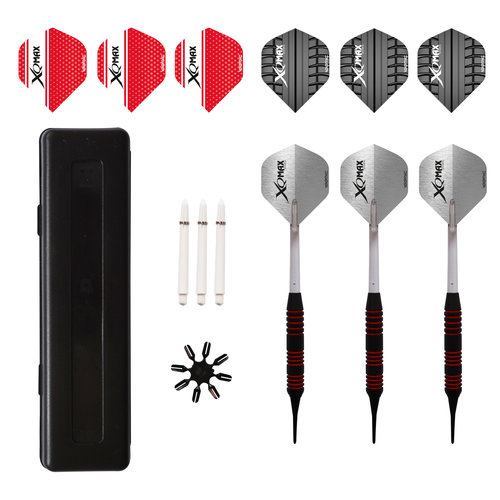 XQMax Darts XQMax Rubberised Dartset Softdarts