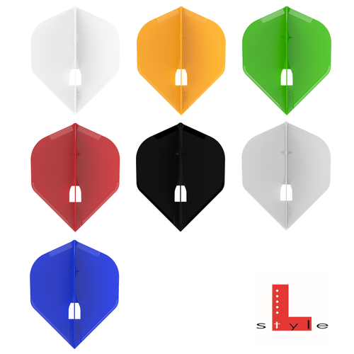 L-Style L-Style Champagne Flight L1 Standard Clear White - Dart Flights