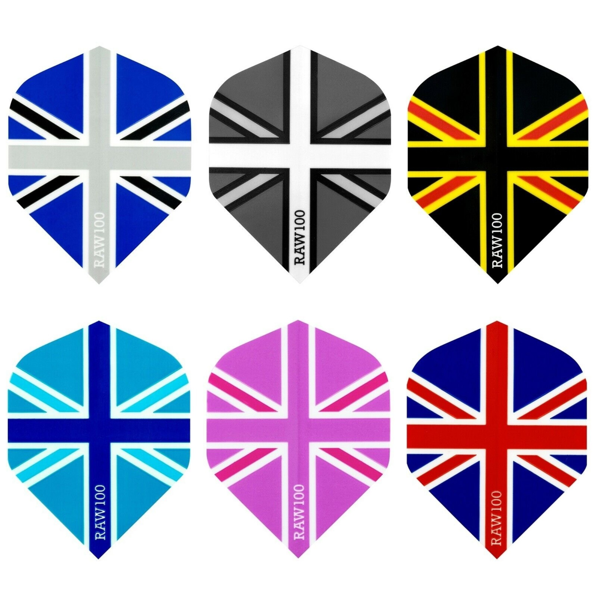 Raw 100 Union Jack Flight Black Grey Dartshopper De