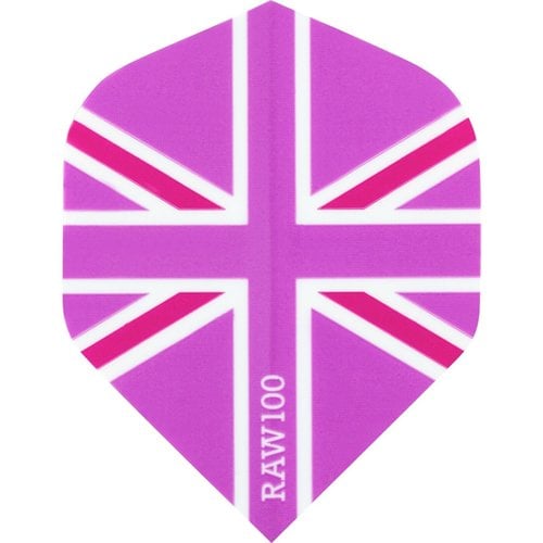 RAW RAW 100 Union Jack Flight Pink - Dart Flights