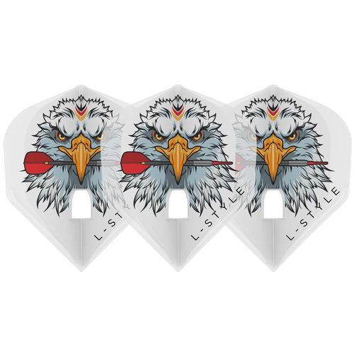 L-Style L-Style Champagne Flight L1 Standard David Nachreiner Clear White - Dart Flights