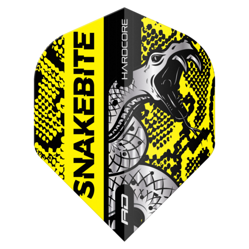 Red Dragon Red Dragon Peter Wright Hardcore Snakebite Coiled Snake Yellow - Dart Flights
