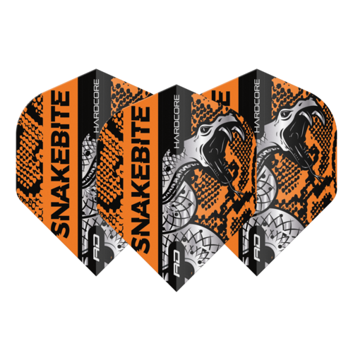 Red Dragon Red Dragon Peter Wright Hardcore Snakebite Coiled Snake Orange - Dart Flights