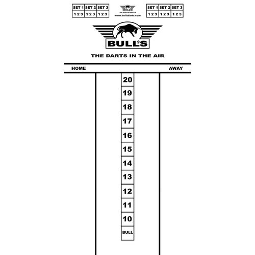 Bull's Budget Whiteboard 60x30 cm Scoreboard