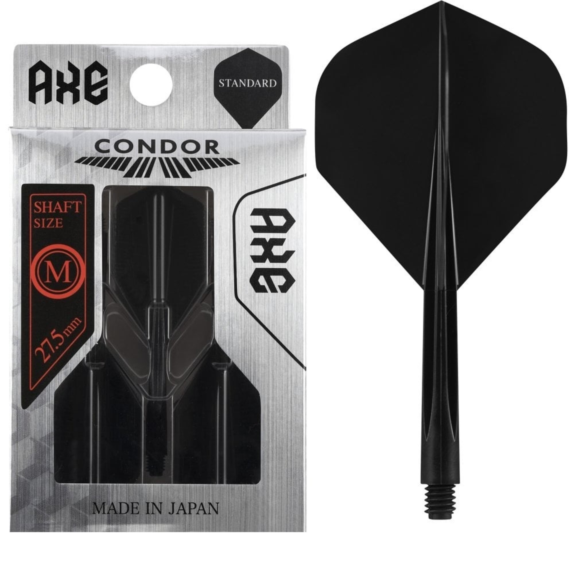 Condor Axe Flight System Standard Black Dart Flights