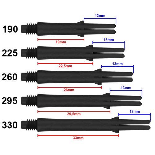 L-Style L-Style L-Shaft Locked Carbon 2-Tone Red - Dart Shafts