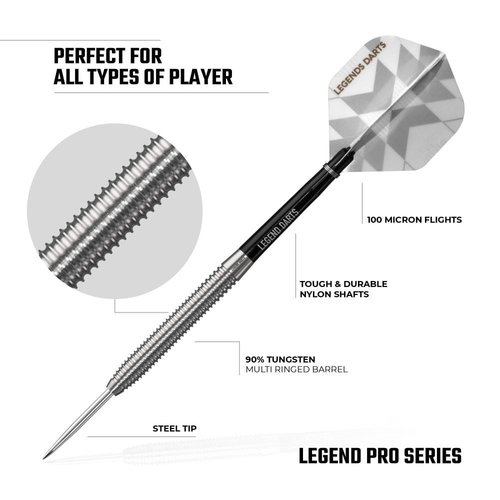 Legend Darts Legend Darts Pro Series V6 90% - Steeldarts