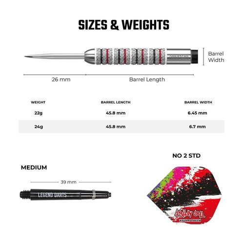 Legend Darts Kevin Painter Knurled 90% - Steeldarts