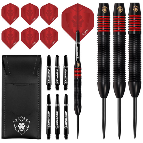 KOTO KOTO Kingprove Black & Red Brass - Steeldarts