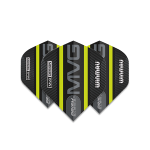 Winmau Prism Alpha Black MVG Green - Dart Flights