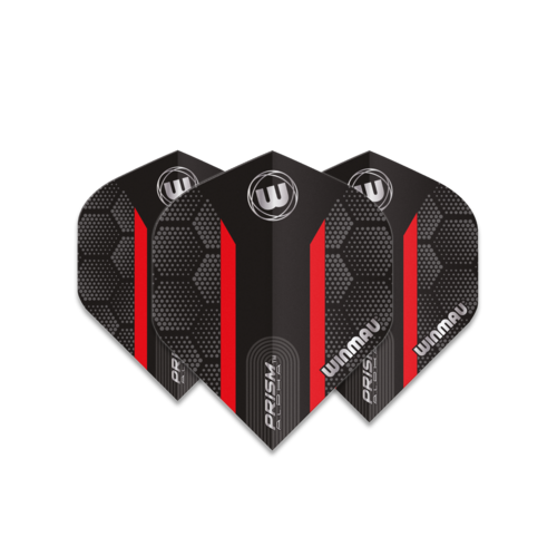 Winmau Winmau Prism Alpha Extra Thick Black & Red Stripe - Dart Flights