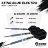 KOTO KOTO Sting Blue Electro 90% - Steeldarts