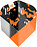 Target Raymond van Barneveld Black & Orange Pro Ultra Ten-X - Dart Flights