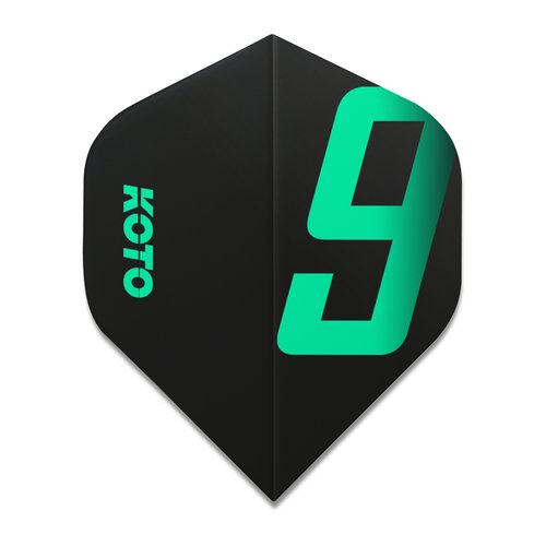 KOTO KOTO 9 Edition Metallic NO2 Black & Jade - Dart Flights