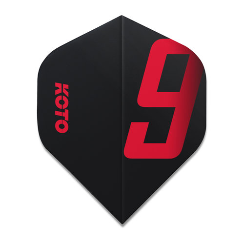 KOTO KOTO 9 Edition Metallic NO2 Black & Red - Dart Flights