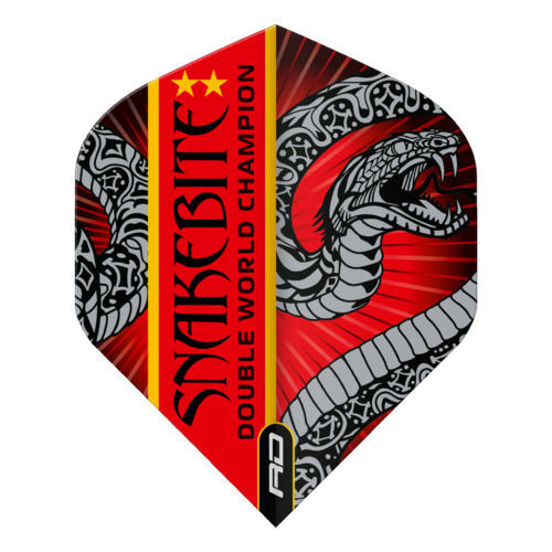 Red Dragon Red Dragon Peter Wright Snakebite Double World Champion Black & Red - Dart Flights