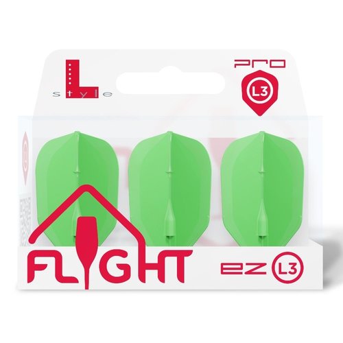 L-Style L-Style Champagne Flight EZ L3 Shape Neon Green - Dart Flights