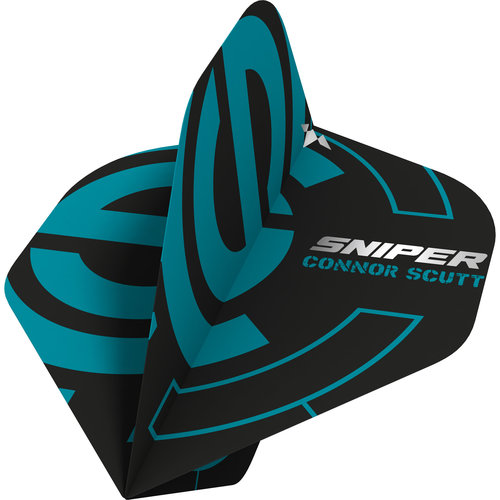 Mission Mission Connor Scutt Black & Aqua NO2 - Dart Flights