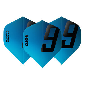 KOTO 9 Edition Metallic NO2 Aqua - Dart Flights
