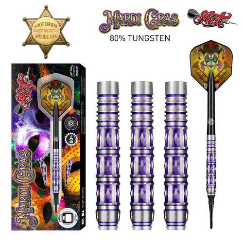 Shot Shot Americana Mardi Grass 80% Softdarts