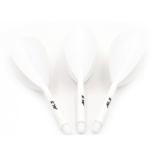 CUESOUL Cuesoul - Tero Flight System AK5 Rost Teardrop - White - Dart Flights