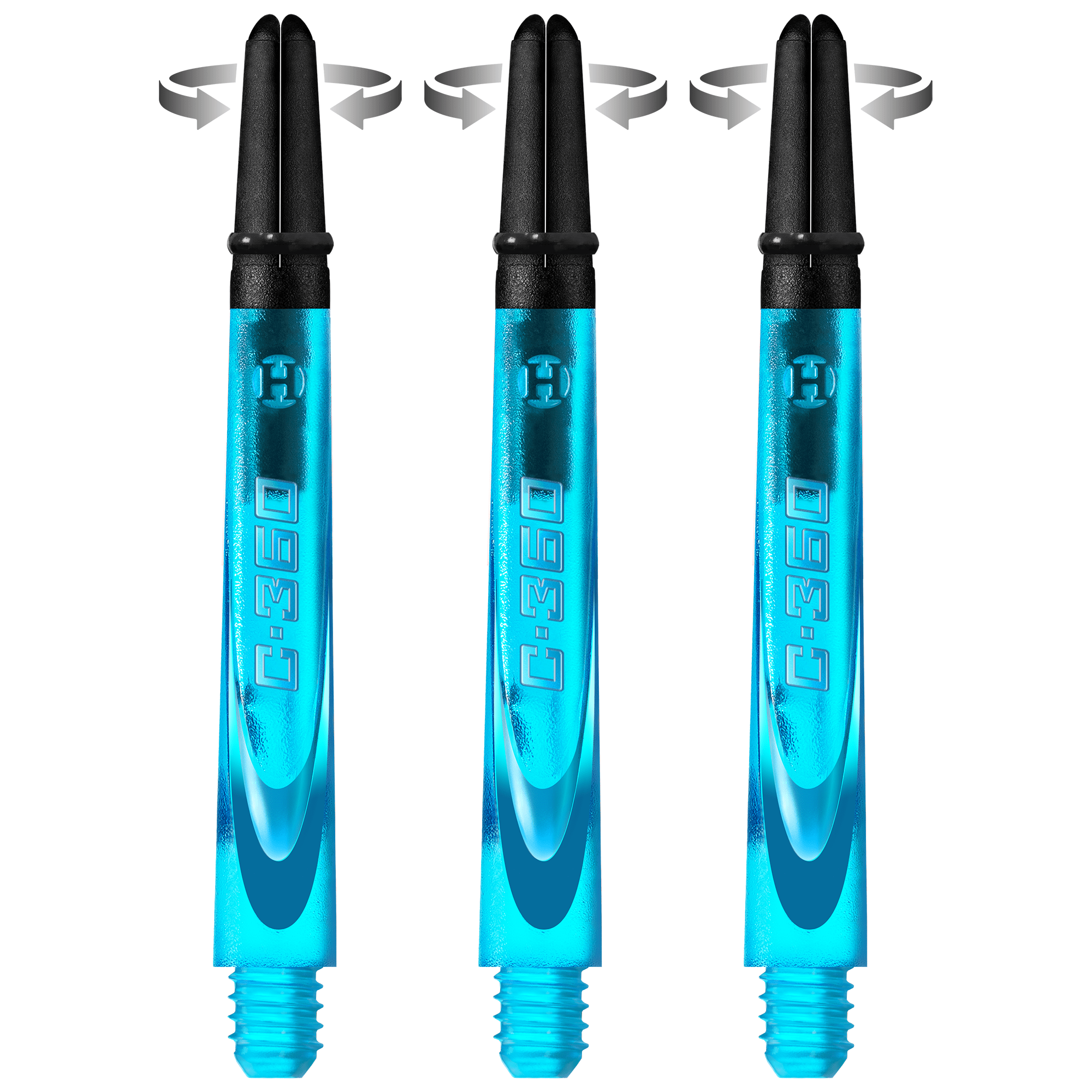 Harrows Carbon 360 Shafts Aqua Blue Dart Shafts