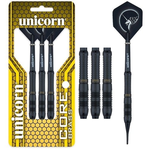Unicorn Unicorn Core Shape 2 Brass Softdarts - Black