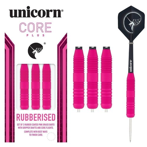 Unicorn Unicorn Core Plus Rubberised Pink - Steeldarts