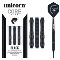 Unicorn Core Plus Win Shape 1 Brass Softdarts - Black