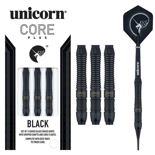 Unicorn Unicorn Core Plus Win Shape 1 Brass Softdarts - Black