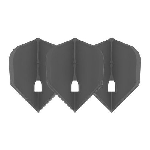 L-Style L-Style Champagne Flight L3 Shape Clear Black - Dart Flights