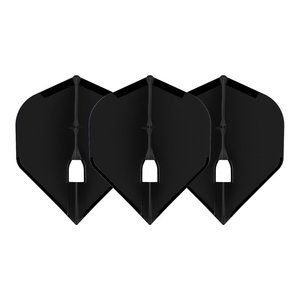 L-Style Champagne Flight L1 Standard Solid Black - Dart Flights