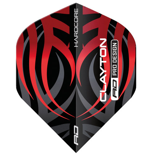 Red Dragon Red Dragon Jonny Clayton Hardcore Black & Red Tribal - Dart Flights